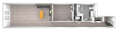 Floor plan Tier 02/09 (1BR/1BA)