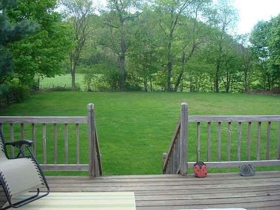 Deck leading out to back yard