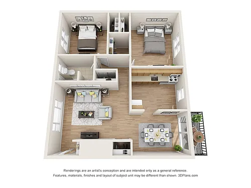 Floor plan 2 Bedroom