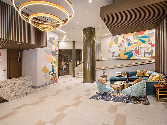 Art-inspired Lobby at 1 Martine