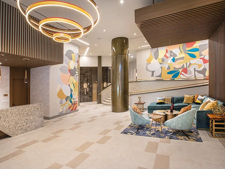 Art-inspired Lobby at 1 Martine