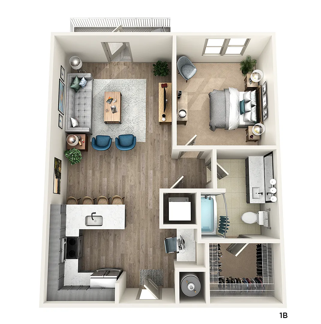 Floor plan 1B