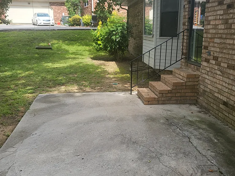 Patio in the backyard