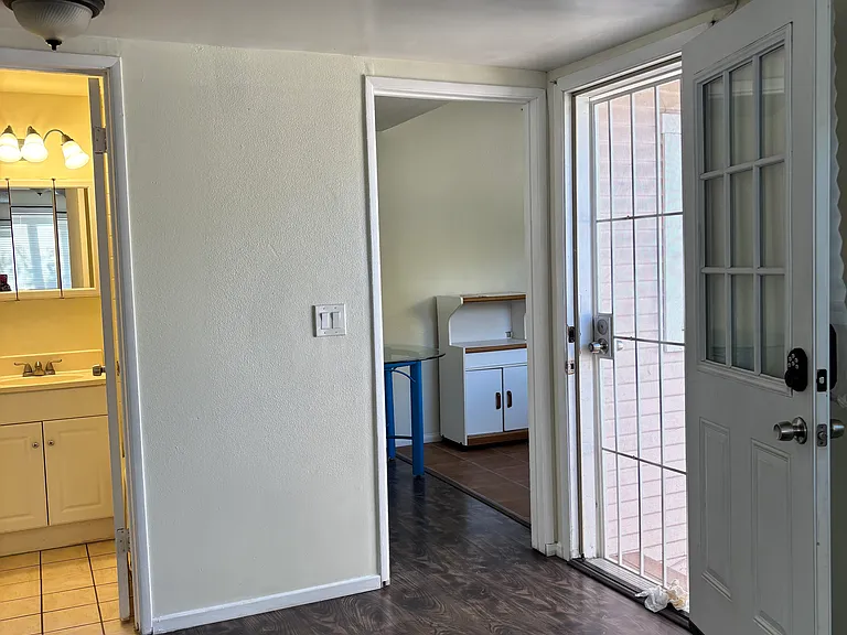 View from living to kitchen