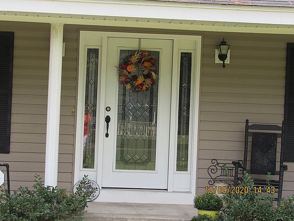 welcoming Leaded Glass entry