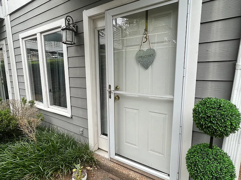 Screen front door for fresh air.