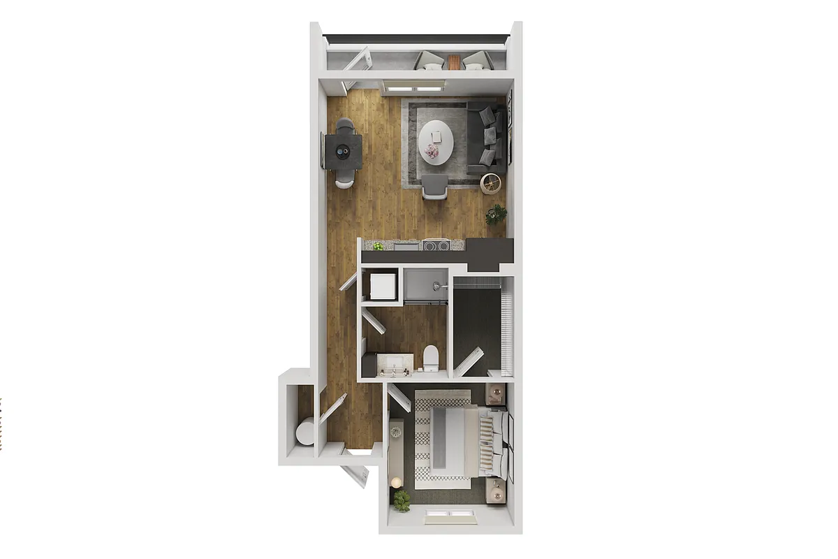 Floor plan 1X1 - A1