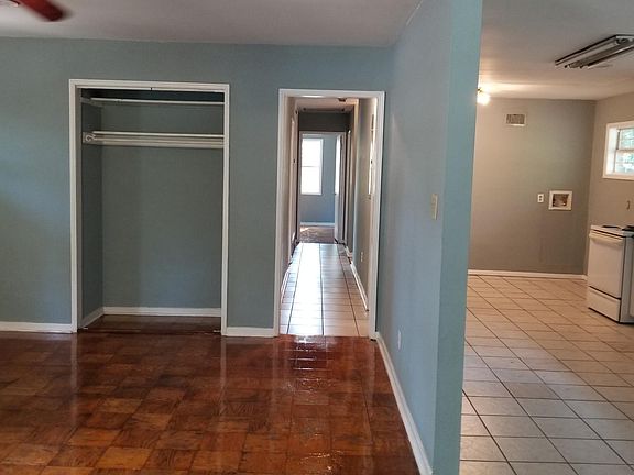 Living room, hall way, kitchen.