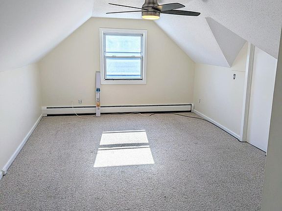 Bedroom has lots of options! Can add any size bed and a small desk. No need to get up from bed to change fan settings (speed, lighting). Can even change color temperature (warm to cool) as desired to set the mood!

Two closets - one for clothing, the othe