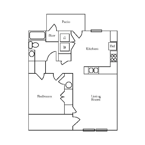 Floor plan 1 Bedroom