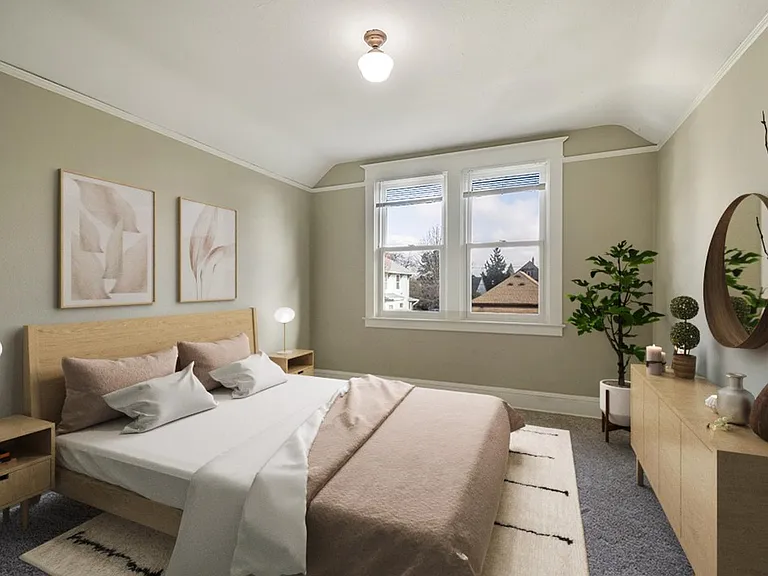 Bedroom 2. This image shows a virtually furnished space. Bedrooms come unfurnished.