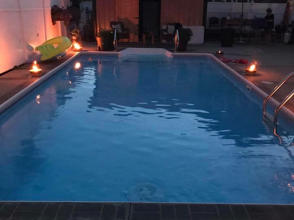 Pool at night
