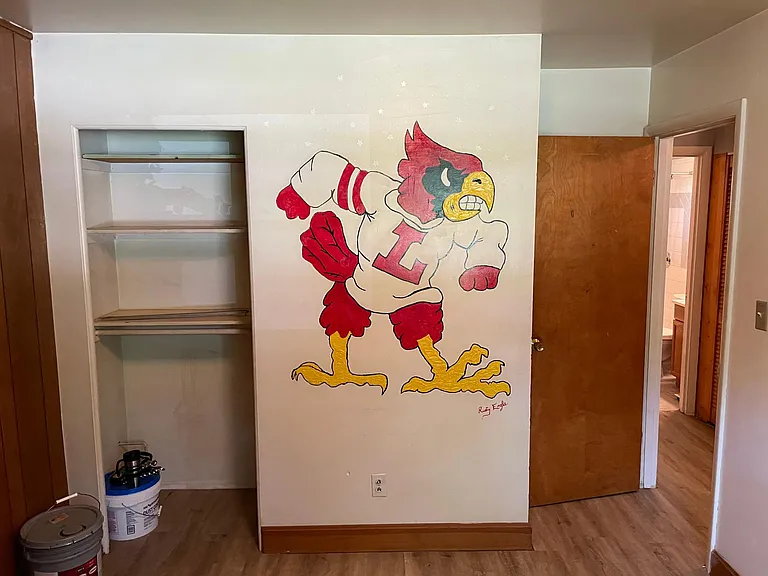 Original painting remains but can be painted if red is not your color.