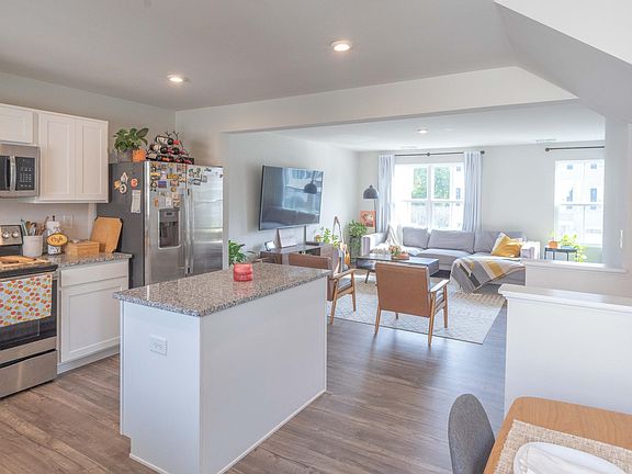 Spacious Open Concept Living Room and Kitchen