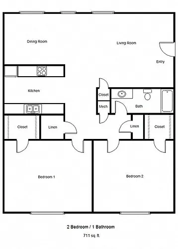Floor plan Two Bedroom