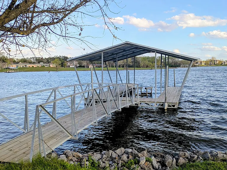 The boat dock with lift.