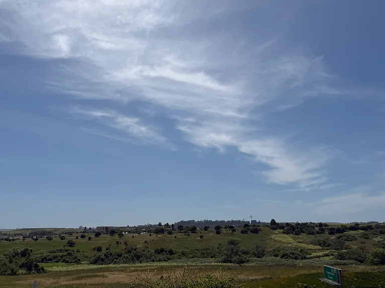 View of Watsonville Farm Land, Hills, and the Monterey Bay