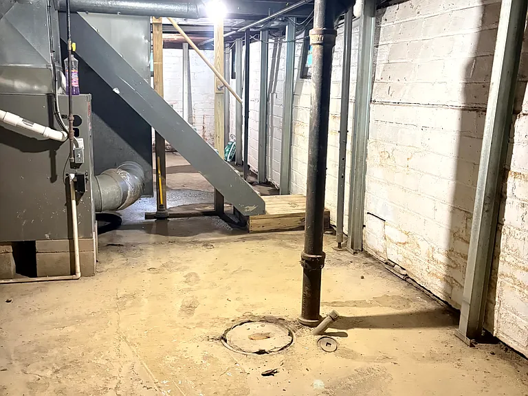 basement, sometimes wet
