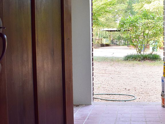 Foyer with Chevron Brick