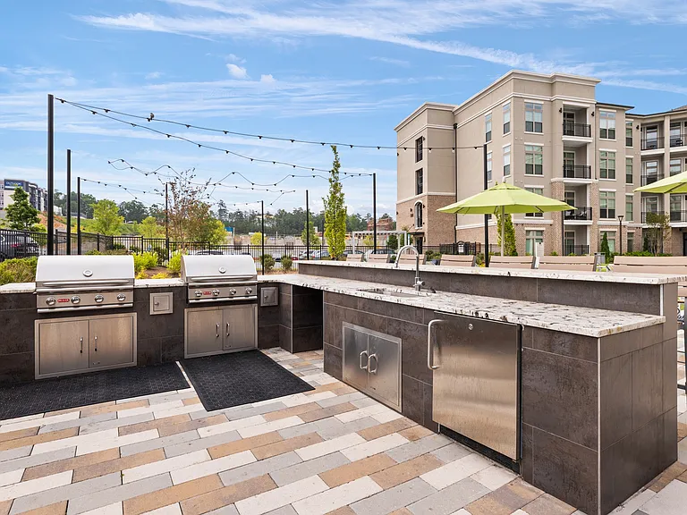 Outdoor Grilling and Kitchen Area
