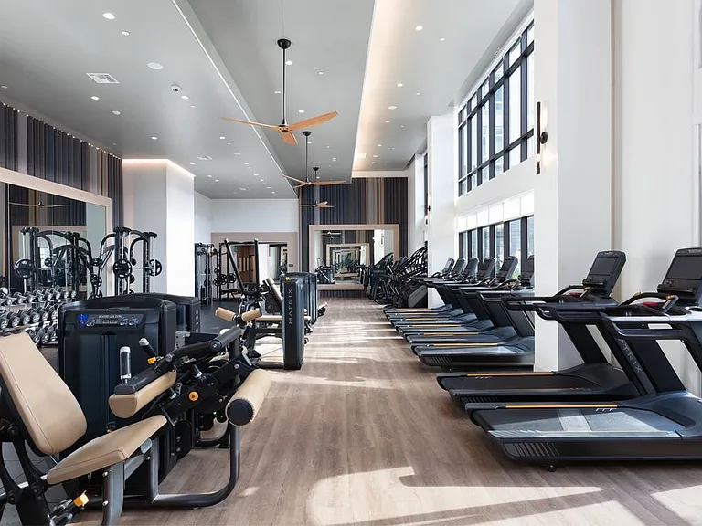 State-of-the-art fitness center with cardio and strength equipment
