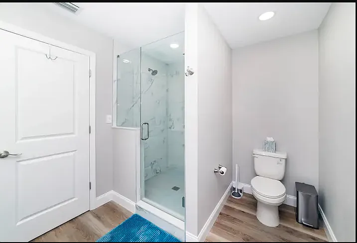 Primary upstairs ensuite shower.