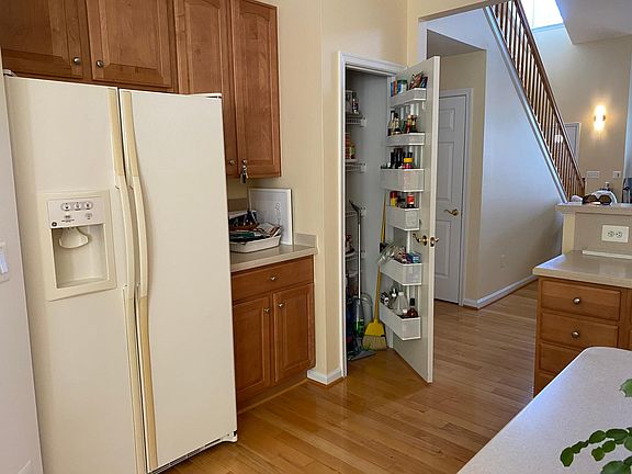 White refrig is now replaced with a stainless steel Samsung freezer on bottom