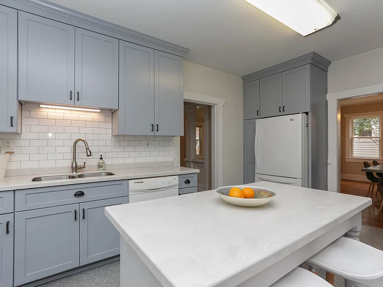 Center island with room for barstools