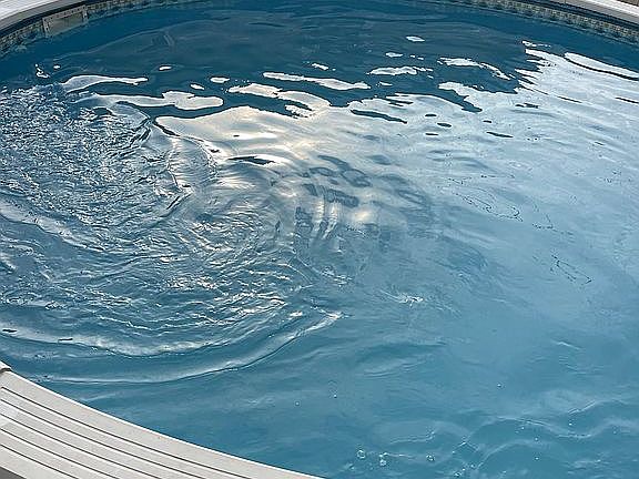 Pool off giant deck