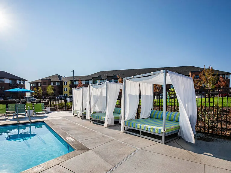 Experience ultimate relaxation with our pool-side cabanas.