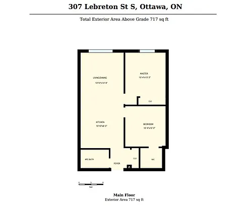 Floor plan 1 Bedroom + Den