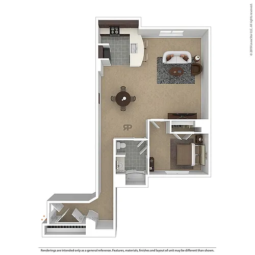 Floor plan One Bedroom