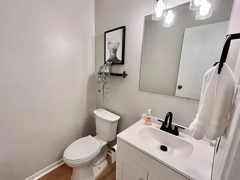 Half bathroom on main level