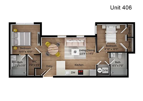 Floor plan 2 Bedroom