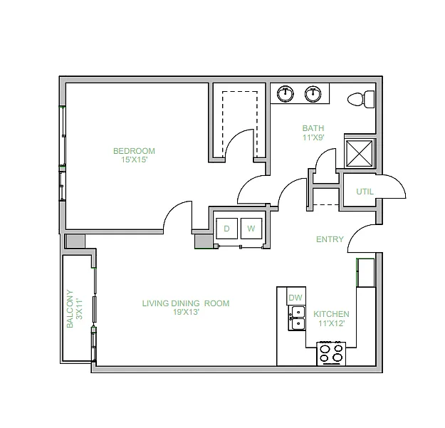 Floor plan 1J