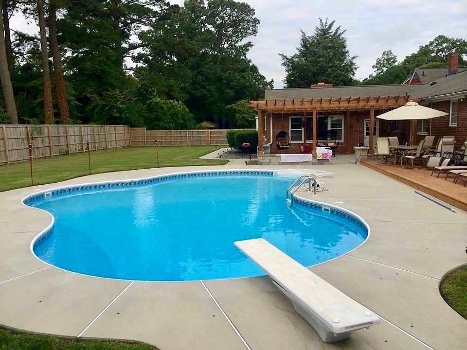 Inground salt water Pool