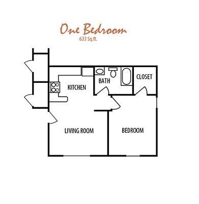 Floor plan One Bedroom