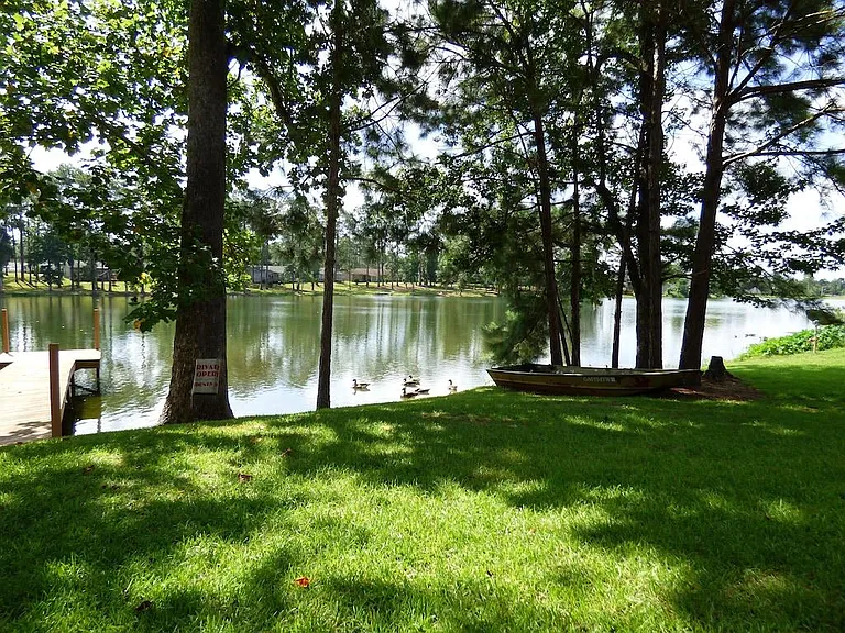 Ducks, geese and egrets frequent the area.