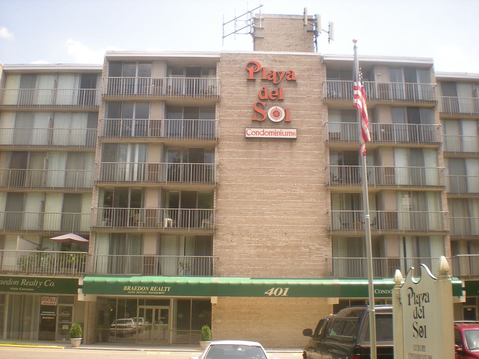 Front view of building