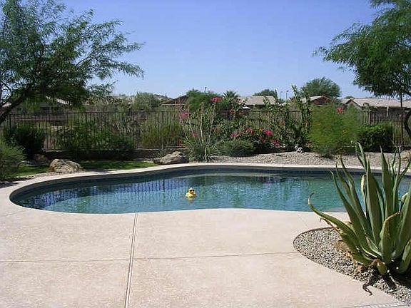 Pool view from Built in BBQ
