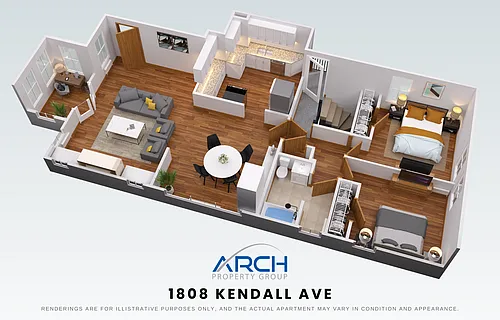Floor plan 1806/1808 Kendall Ave