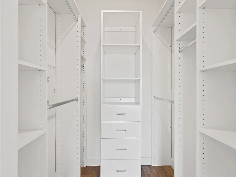 Walk-In Closet with Built-In Organizers