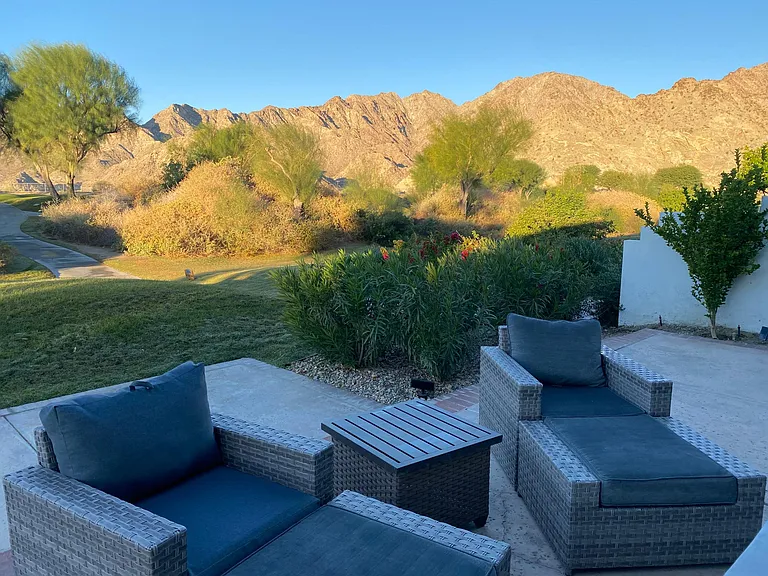 Outdoor patio area, right outside bedroom #2