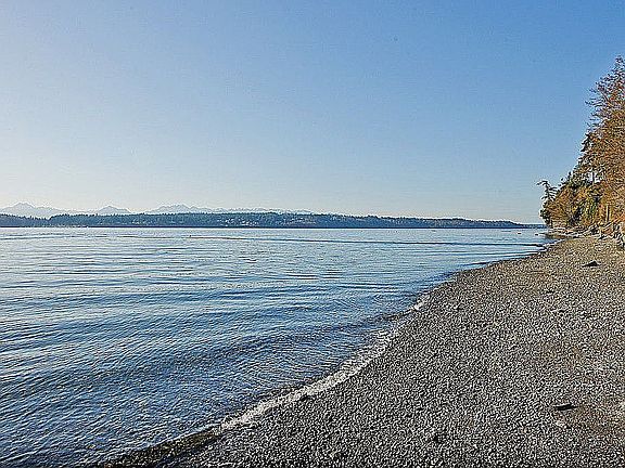 Long, secluded beach