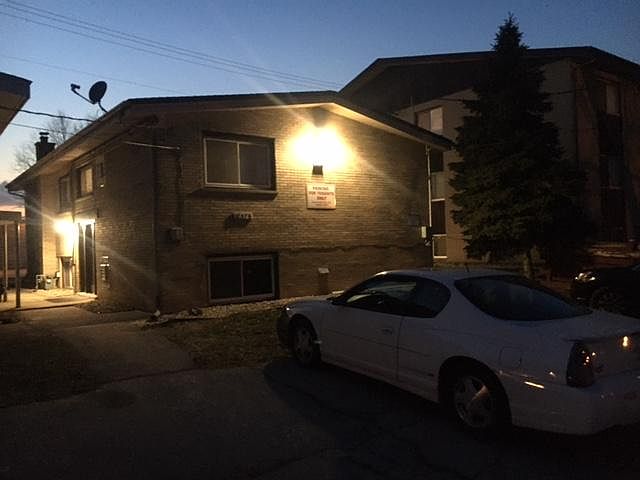 Rear of building and parking