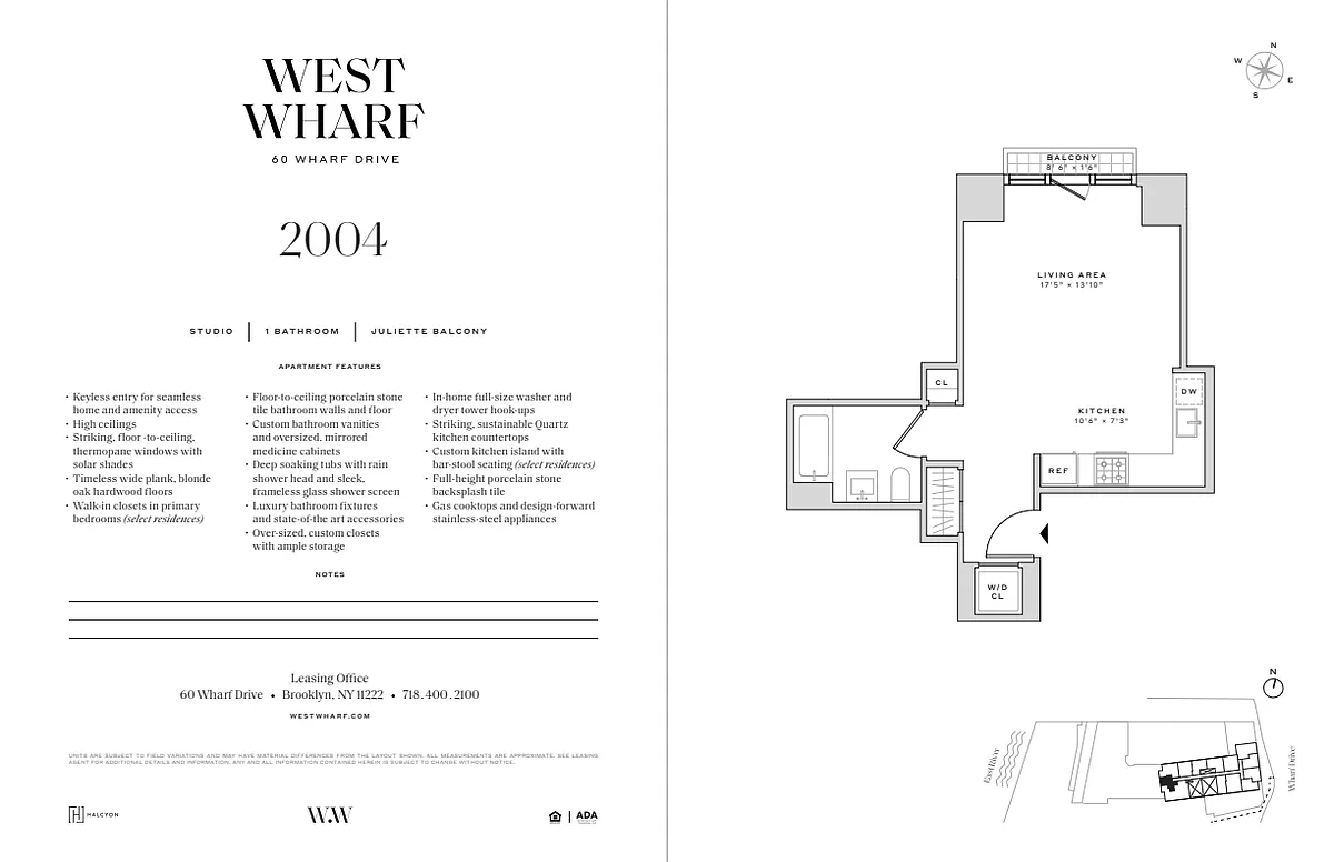 Floor plan Studio / 1 Bathroom