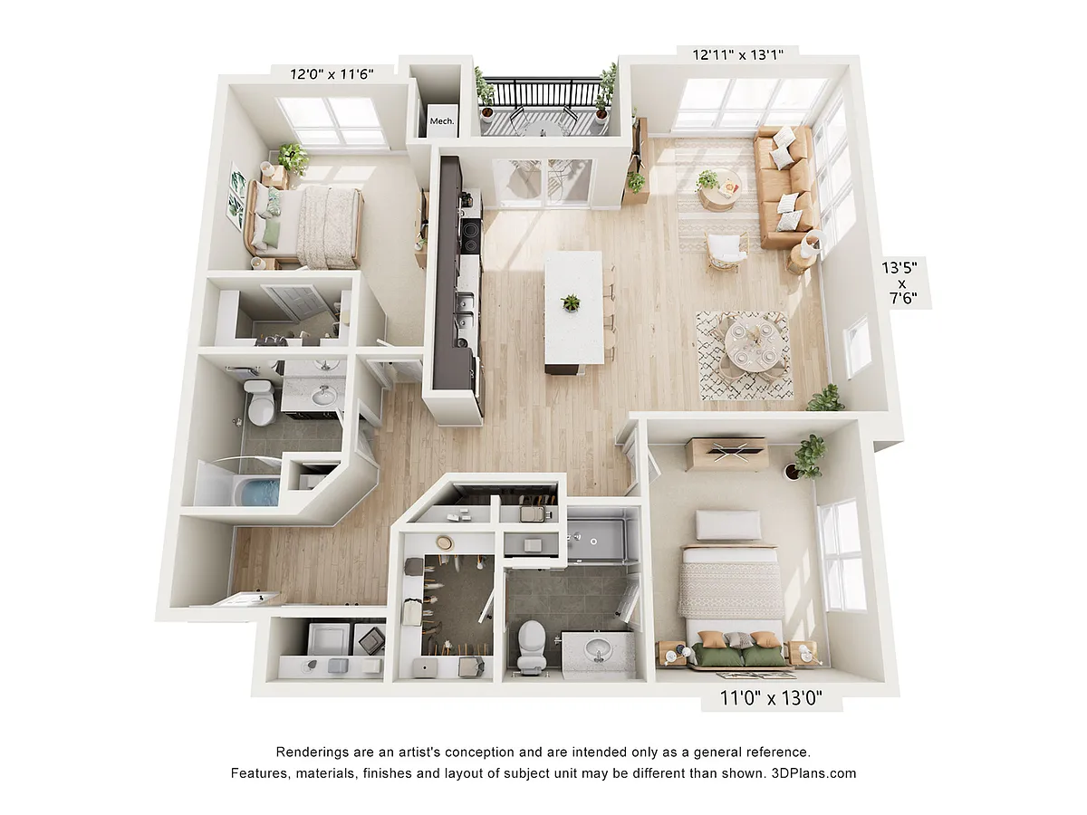 Floor plan HH-2x2N