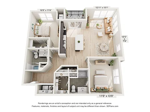 Floor plan HH-2x2N
