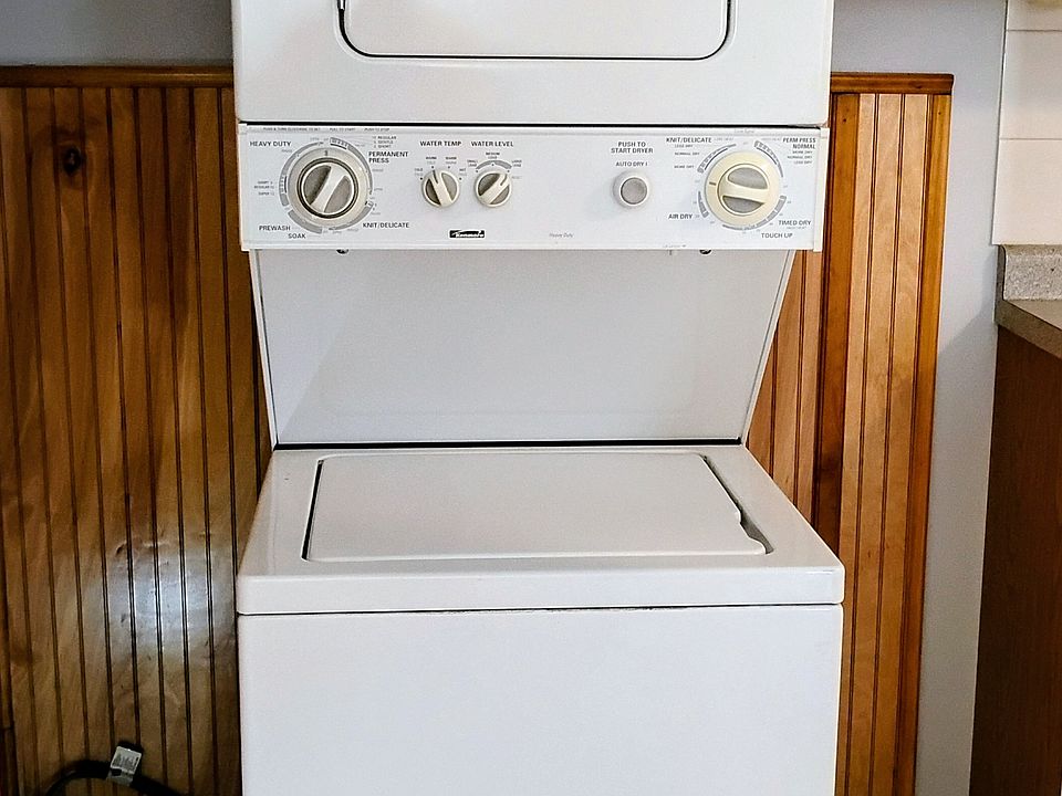 Stack-able W&D in 1st FL Kitchen, handsomely back-dropped by beautifully stained wainscotting!