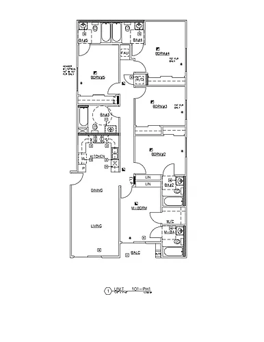 Floor plan Five-Bedroom Five-Bathroom - A